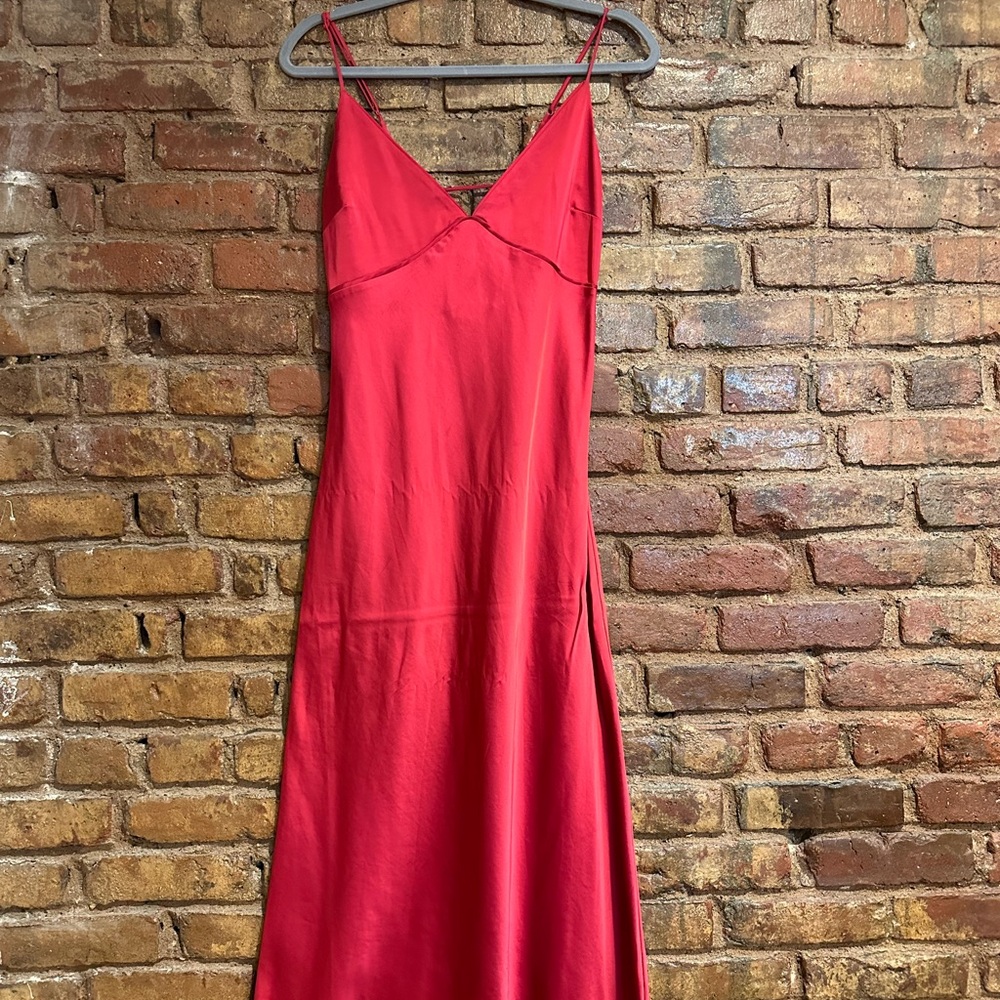 Abercrombie & Fitch Silky Red Dress